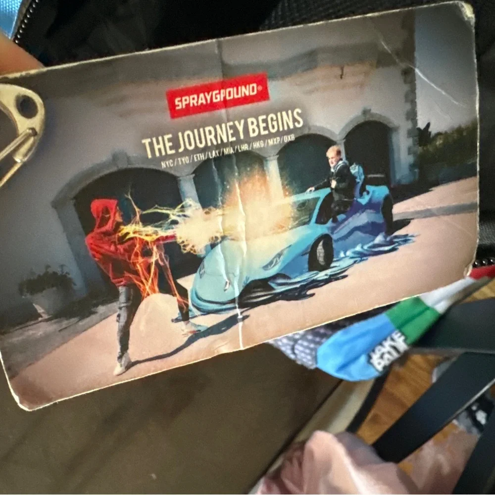 Limited edition Jake Paul Spray ground Blue Backpack with Italian flag - Picture 2 of 7